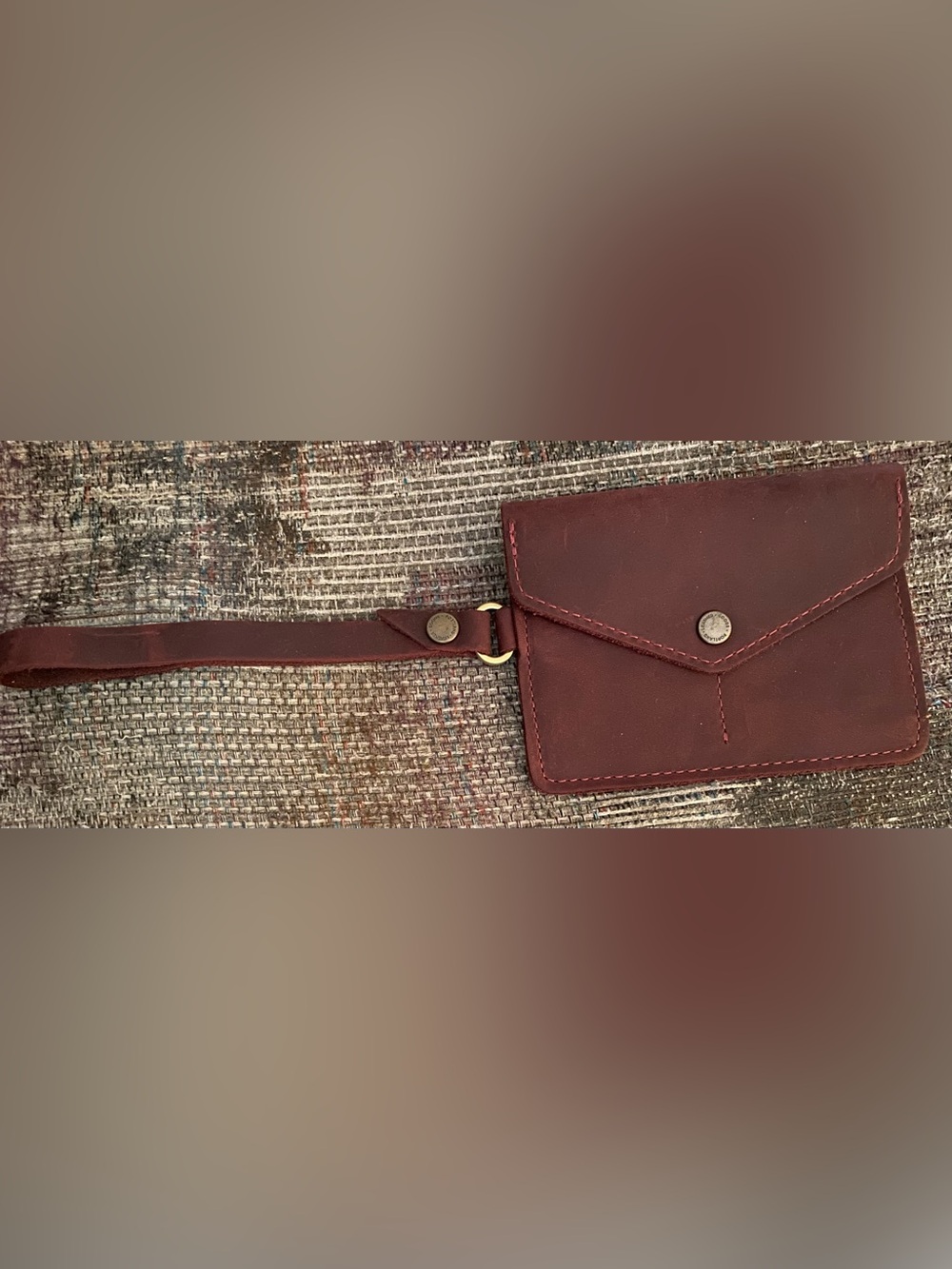 Portland Leather Goods Leather Passport Wristlet - Merlot